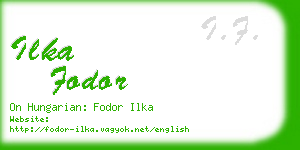 ilka fodor business card